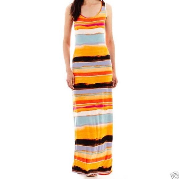 a.n.a Dresses & Skirts - a.n.a Sleeveless Tank Tribal Maxi Dress Multicolored New